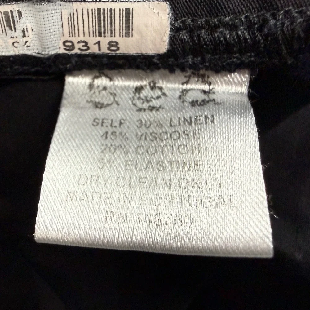 Sea New York Structured Cross Over‎ Ruffle Top Women's Size 8 Peplum Black